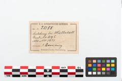 Etikett zu Bronzearmreif (NHMW-PRAE-025188)